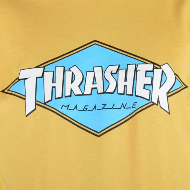 Thrasher Skate Logo - Thrasher OG Diamond Logo Skate T-Shirt - Honey Gold - Skate T-Shirts ...