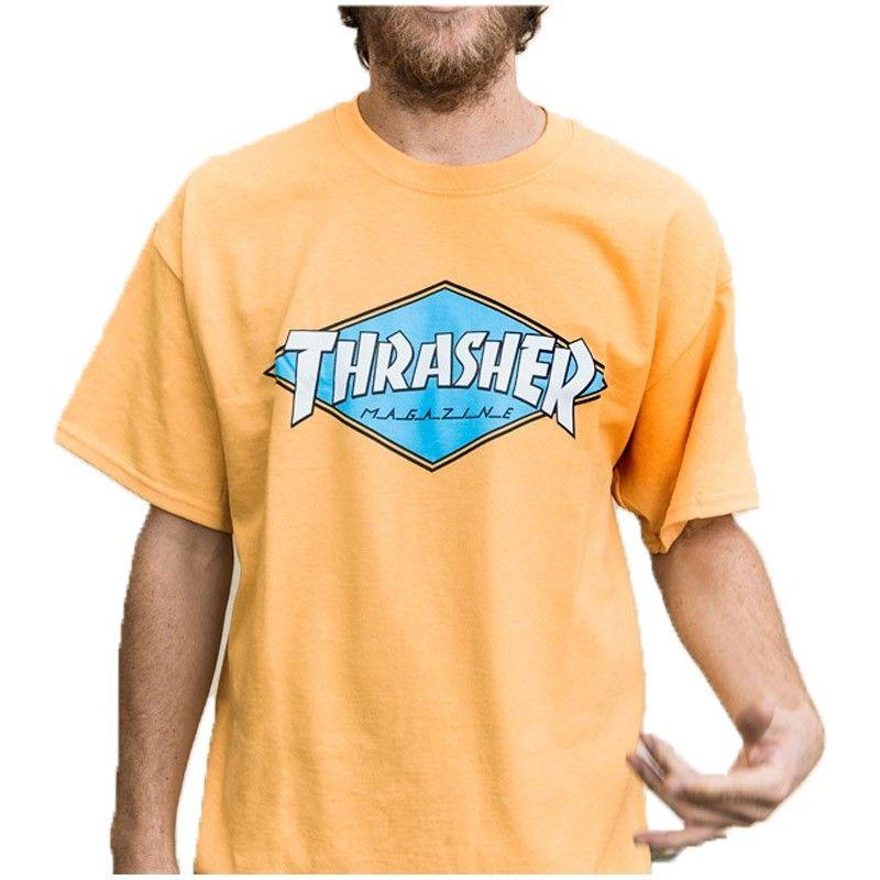 Thrasher Diamond Logo - Thrasher OG Diamond Logo T-Shirt - Honey Gold
