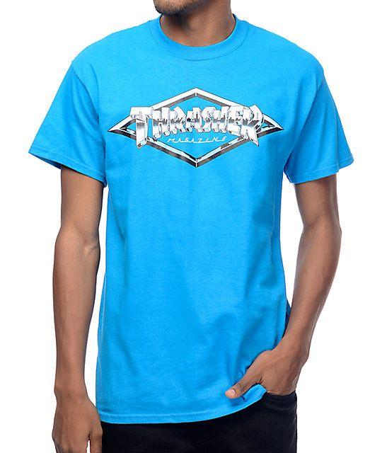 Thrasher Diamond Logo - Thrasher Diamond Emblem Sapphire T-Shirt | Zumiez