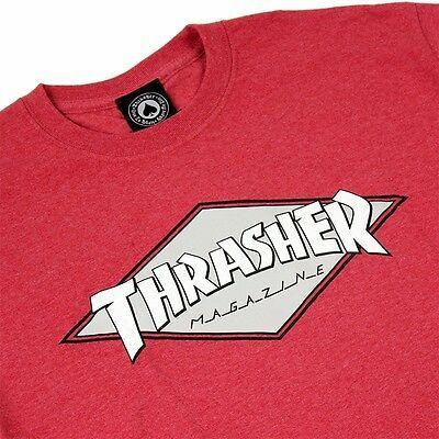 Thrasher Diamond Logo - THRASHER MAGAZINE OG DIAMOND LOGO Skateboard Shirt CARDINAL HEATHER ...