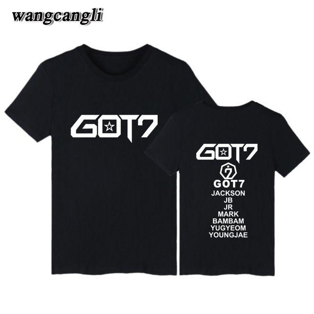 Got 7 Kpop Logo - GOT7 2017 New Style Summer Cotton T shirt With Short Sleeve Trends ...
