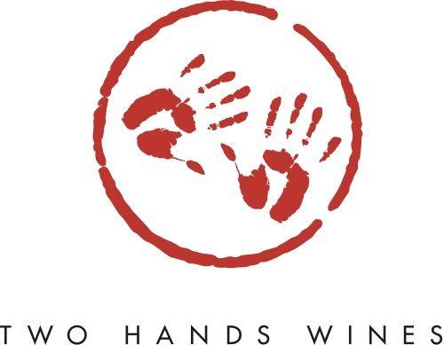 Two Hands On a Red Circle Logo - Two Hands Wines. Australian Wine Companion