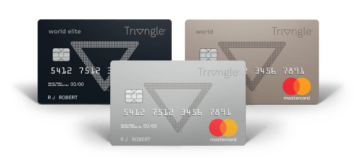 Red Triangular Automotive Logo - Triangle Credit Cards | Triangle