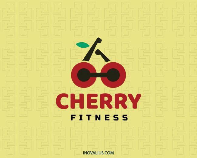 Two Hands On a Red Circle Logo - Cherry Fitness Logo Design | Inovalius