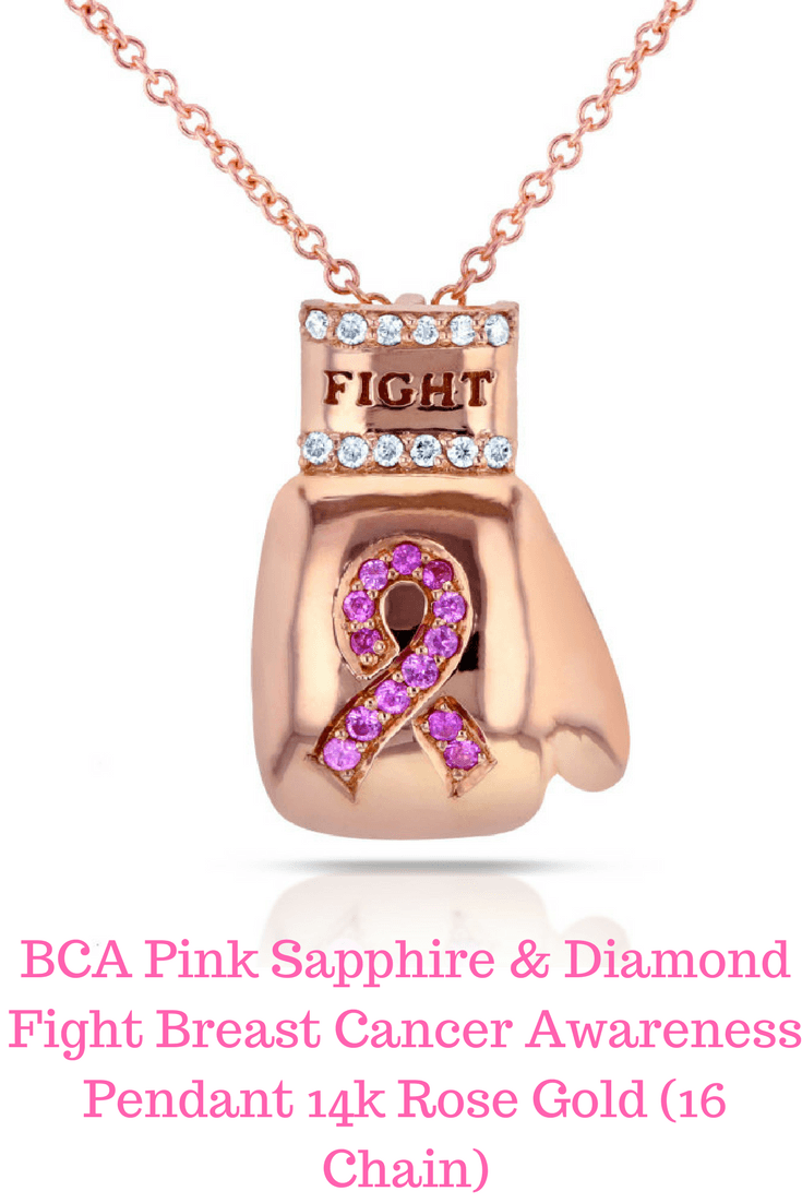 Dimond BCA Logo - BCA Pink Sapphire & Diamond Fight Breast Cancer Awareness Pendant ...