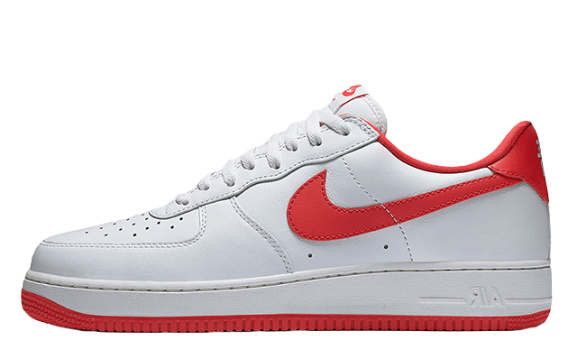 White On Red Nike Logo - Nike Air Force 1 Low White Red. The Sole Supplier