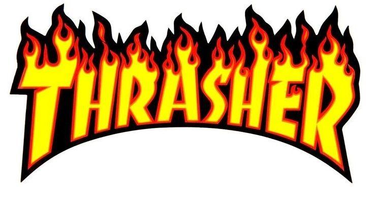 Thrasher Black Logo - THRASHER STICKERS @ S1-SHOP