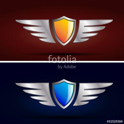 Wings and Shield Car Logo - Logo shield and wings # Vector