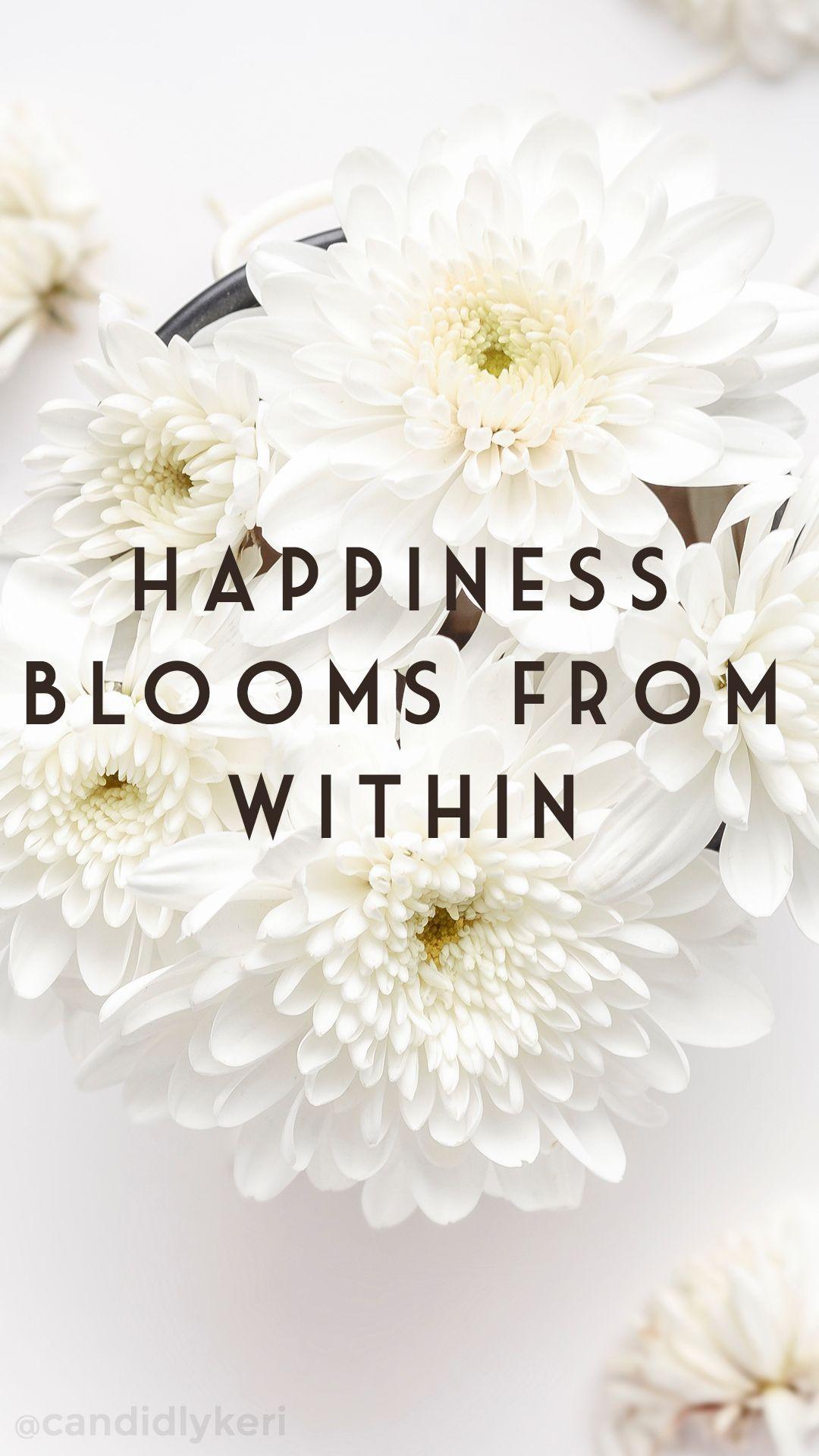 Flowered U Company Logo - Happiness blooms from within daisy flowers quote inspirational