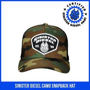 Camo Diesel Logo - Sinister Diesel Camo Snapback Hat