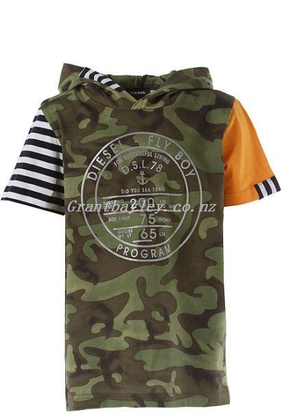 Camo Diesel Logo - Antimicrobial Kid Diesel Short Camouflage T-Shirts Fb Sleeves Logo ...