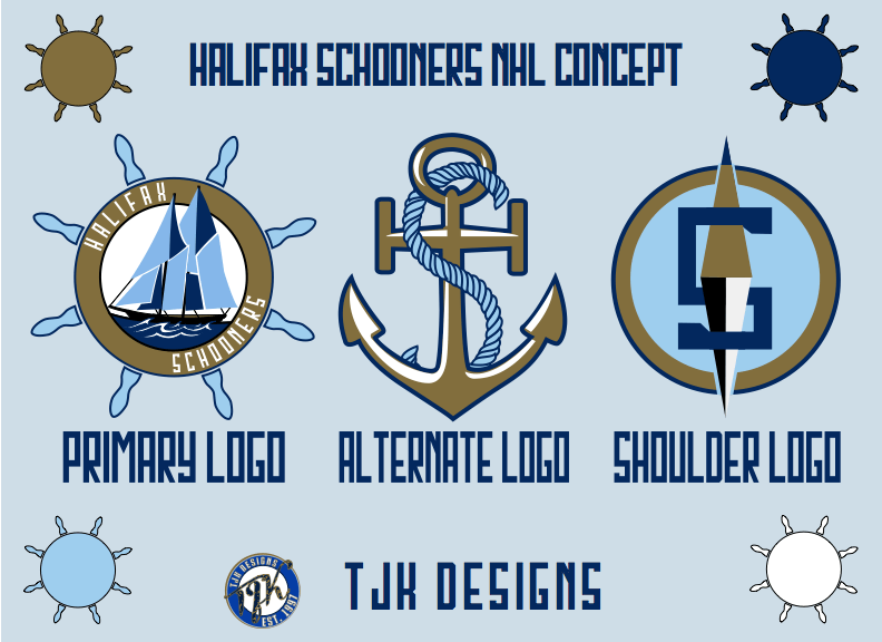 Coolest Looking NHL Team Logo - Halifax Schooners NHL Expansion Concept Creamer's
