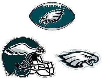 Small Eagles Logo - Amazon.com: NFL Philadelphia Eagles Stickers 3 Pack: Toys & Games