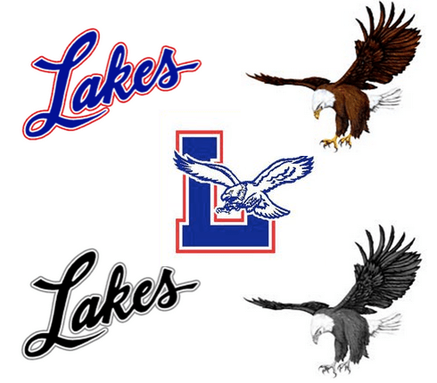 Newspaper with Red Eagle Logo - Lakes Eagles Logo