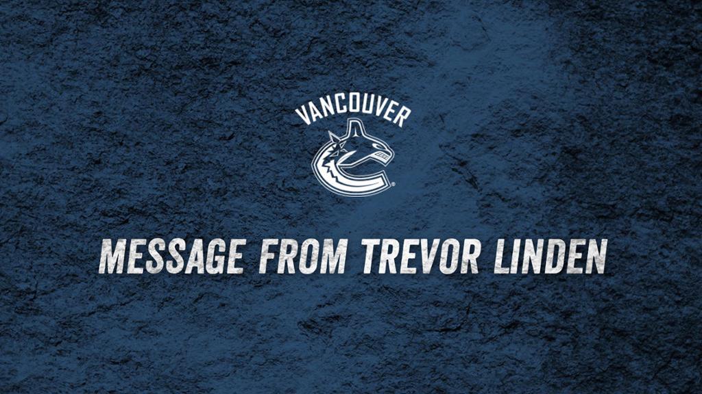 Coolest Looking NHL Team Logo - Message from Trevor Linden