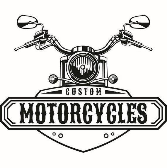 Motorcycle Shop Logo - Motorcycle Logo 1 Handle Bars Light Custom Bike Biker | Etsy