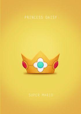 Princess Daisy Logo - Mario posters - metal posters - Displate