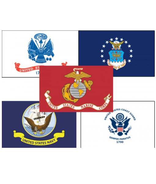 Military Flag Logo - Military Flags All Five Branches TEX Flags & Advertising Specialties
