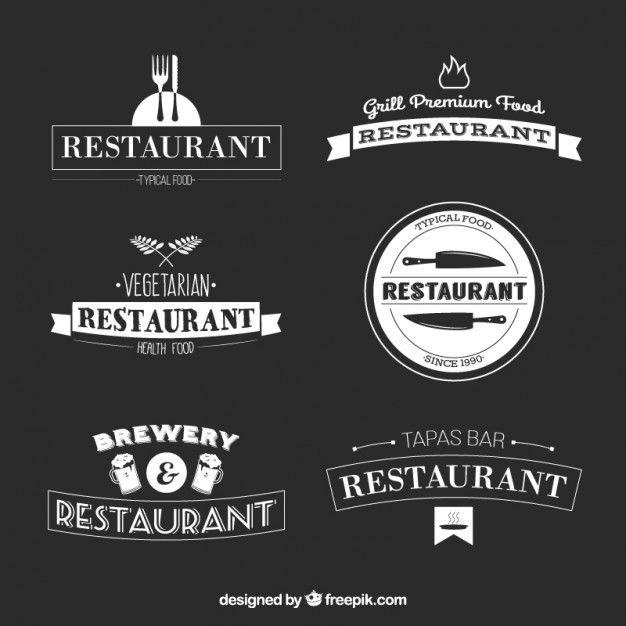 Bar Logo - Restaurant bar logo collection Vector | Free Download