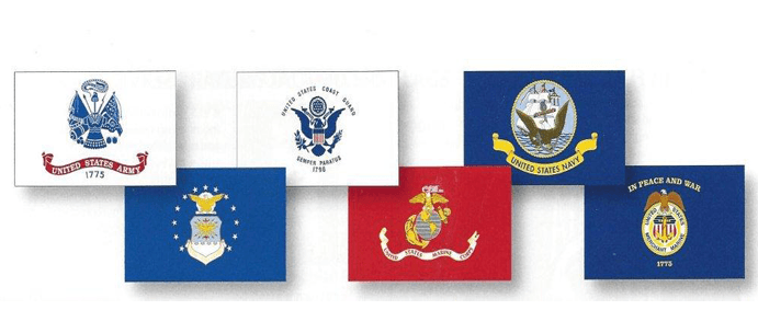 Military Flag Logo - US Military Flags. Military Flags. Armed Forces Flags. Kewaskum, WI