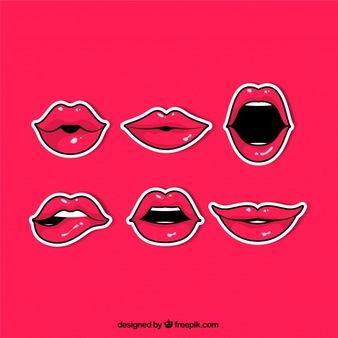 Red Lips and Mouth Logo - Lips Vectors, Photo and PSD files