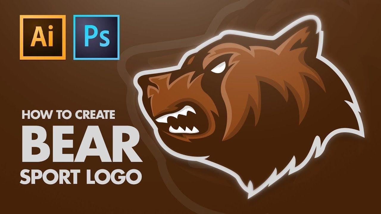Bear Sports Logo - Bear Sport Logo Mascot in Adobe Illustrator - YouTube