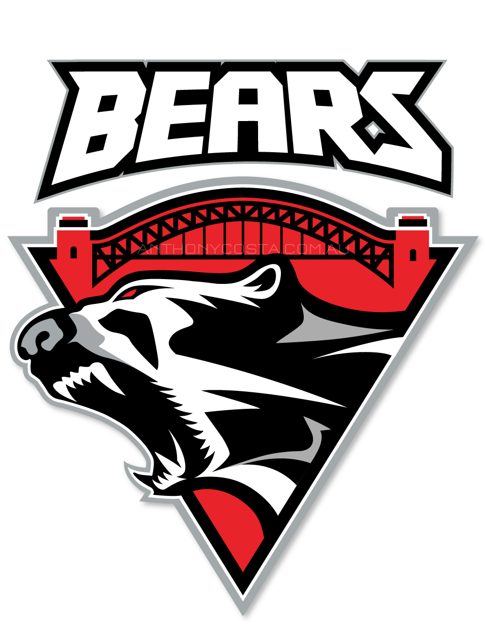 Bear Sports Logo - Sydney Bears | ice hockey sports logo design by Anthony Costa