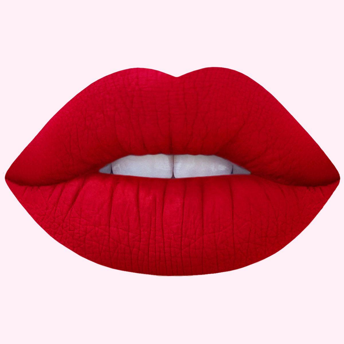 Red Lips and Mouth Logo - Red Velvet: True Red Matte Velvetines Vegan Lipstick - Lime Crime