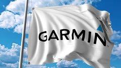 Garmin Logo - Waving flag with Garmin logo. 4K editorial animation ~ Hi Res #77898406