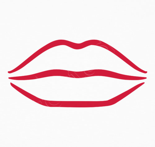 Red Lips and Mouth Logo - Kiss red lips T-shirt - 1664650 | Tostadora.co.uk