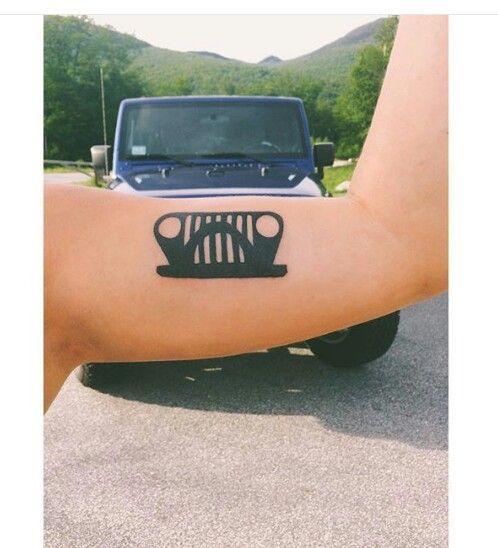 Jeep Grill Tattoo Logo - Car Tattoos for Men - Ideas and Inspiration for Guys