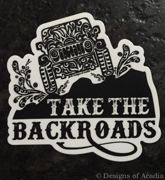 Jeep Tattoo Logo - Sticker Take the Backroads Jeep Tribal Tattoo