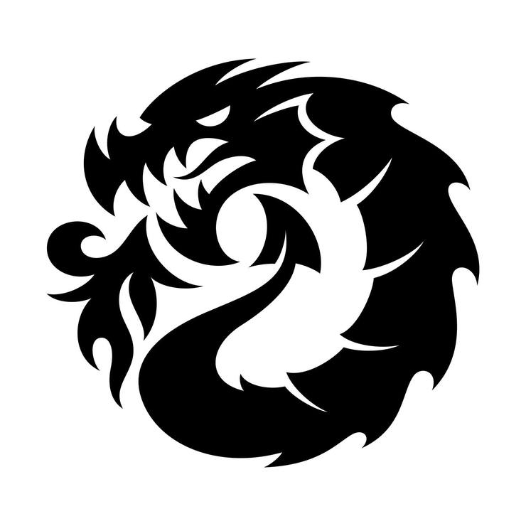 Black Dragon Logo - Dragon Logo Large Die Cut Sticker – Fireball Supply