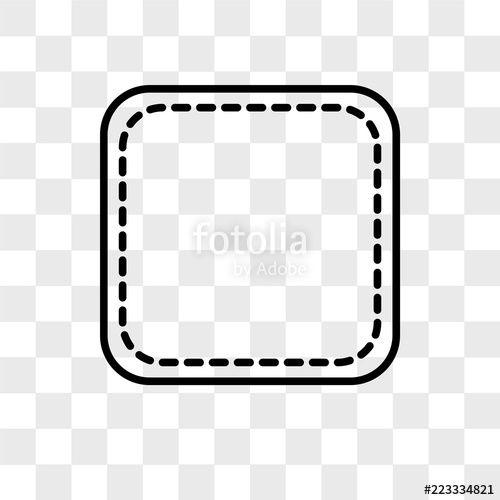 Black and White Rounded Rectangle Logo - Rounded rectangle vector icon isolated on transparent background ...