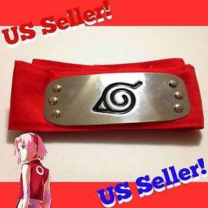 Red Leaf Village Logo - Naruto Shippuden RED Hidden Leaf Village Headband Anime Cosplay ...