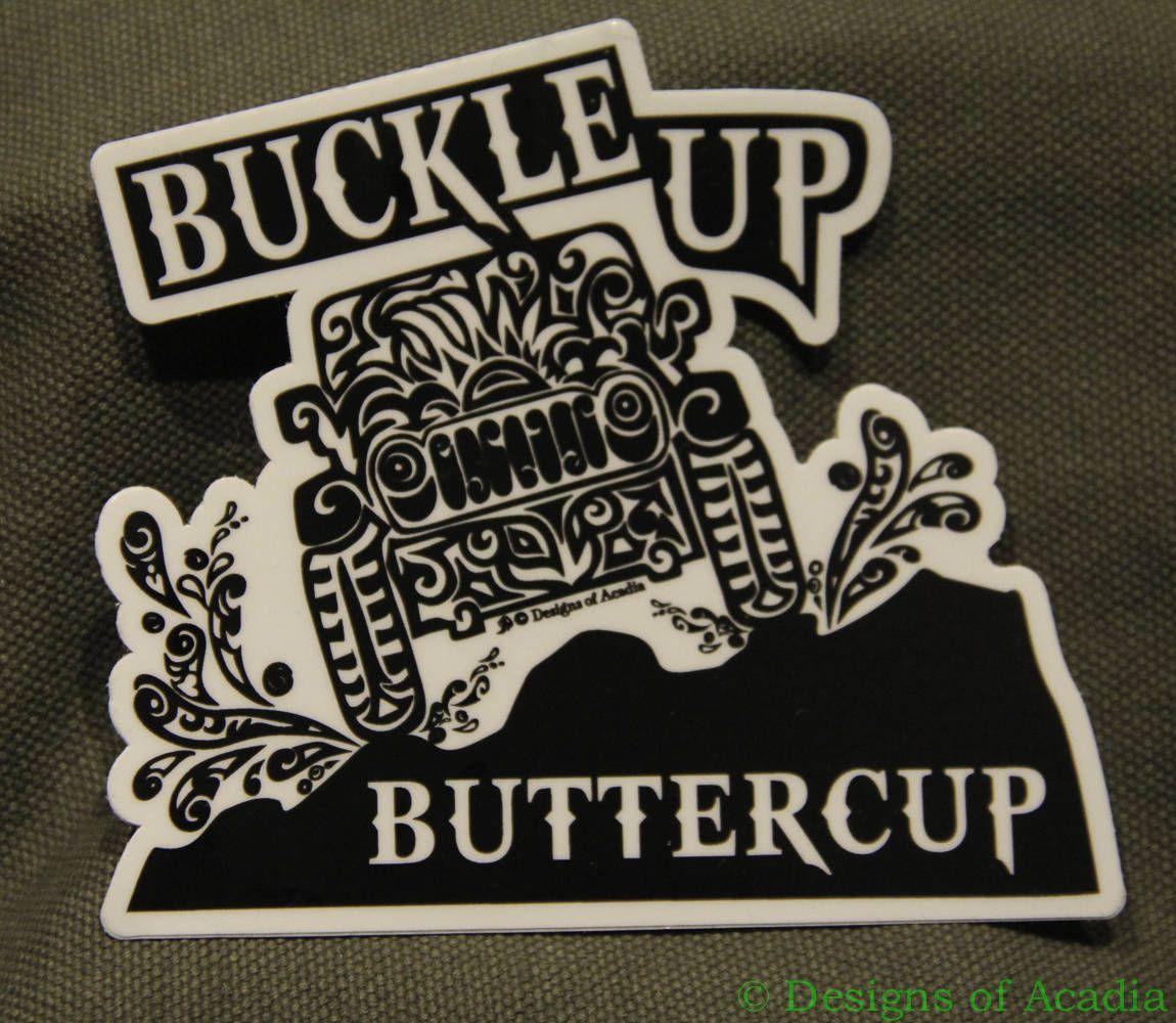 Jeep Tattoo Logo - Sticker - Buckle up Buttercup - Jeep Tribal Tattoo - Die Cut Vinyl ...