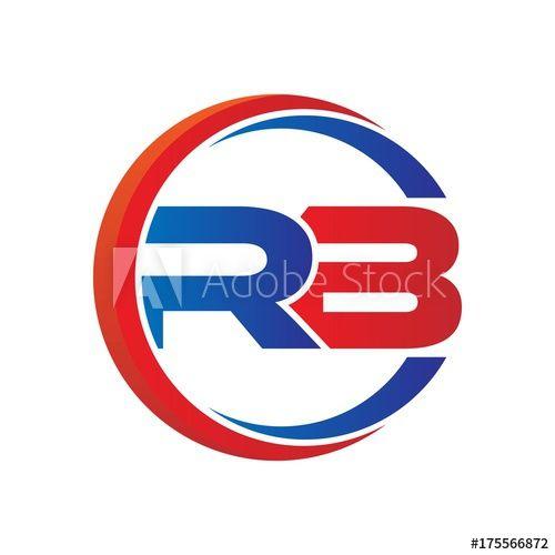 Circle R B Logo - rb logo vector modern initial swoosh circle blue and red - Buy this ...
