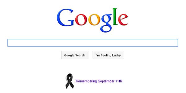 Homepage Google Logo - 9/11 anniversary: Google goes Doodle-less