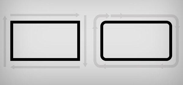Black and White Rounded Rectangle Logo - Rounded Corners and Why They Are Here to Stay - Designmodo