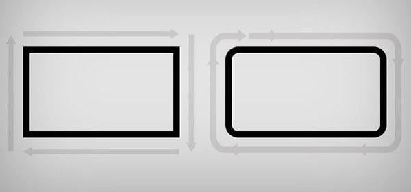 Black and White Rounded Rectangle Logo - Rounded Corners and Why They Are Here to Stay - Designmodo