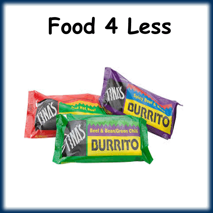 Food 4 Less Logo - Food 4 Less - Tina's Burritos Only $0.25 - DEAL MAMA