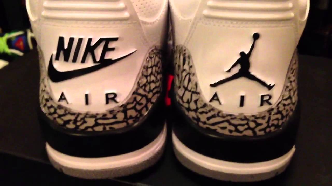 Nike Air Jordan Logo - Air Jordan 3 Retro Cement ''88' vs Jordan 3 Retro Comparison ...