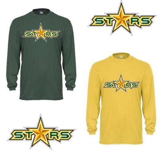 Review Stars Logo - Coastal Stars Badger Brand Performance Core Long Sleeve Tee, “STARS