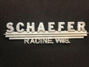 Vintage Auto Dealer Logo - Vintage Schaefer Auto Car Dealer Emblem Racine Wisconsin | eBay