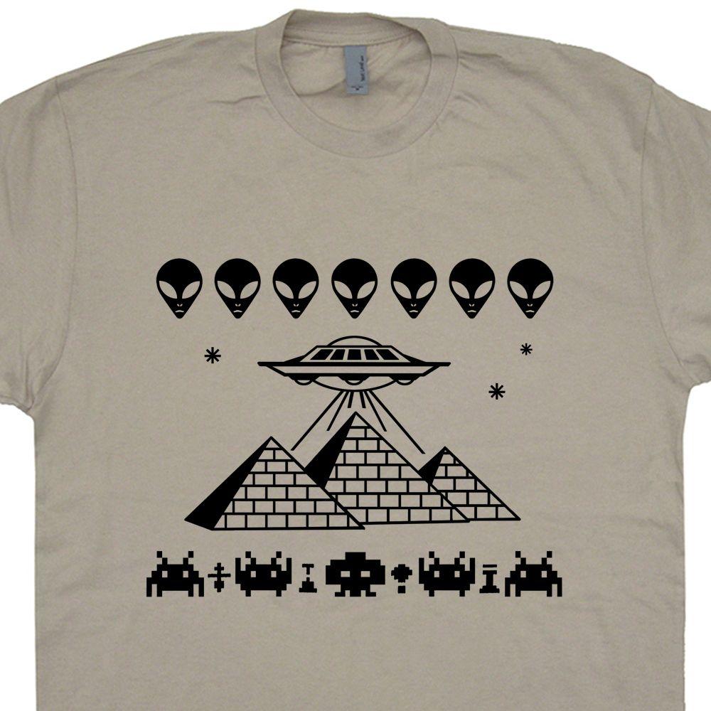 Space Aliens Logo - ufo t shirt | Pyramids T Shirt | cool Aliens T Shirt