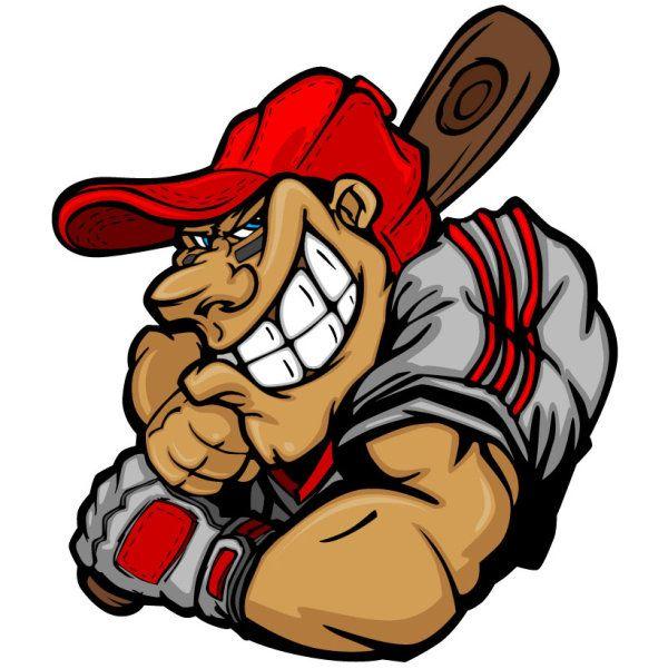 Funny Baseball Logo - funny cartoon Baseball player vector 01 free download