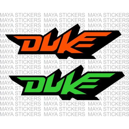 Dual Colored Logo - KTM duke logo stickers in custom color and size combinations