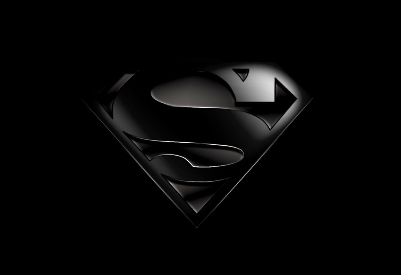 Superman Black Suit Logo - Superman Logo Wallpaper Black | Full HD Wallpapers | Superman black ...