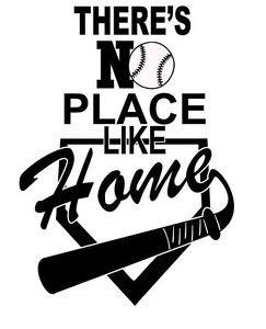 Funny Baseball Logo - theres no place like home funny baseball softball fastpitch tshirt ...