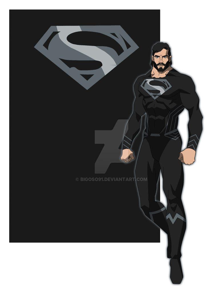 Superman Black Suit Logo - Superman black suit (justice league) by bigoso91 on DeviantArt